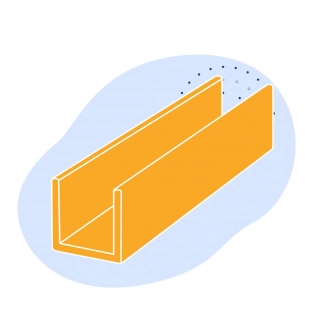 Алюминиевый швеллер 74x84x10x1000 мм В95 ГОСТ 8617-2018