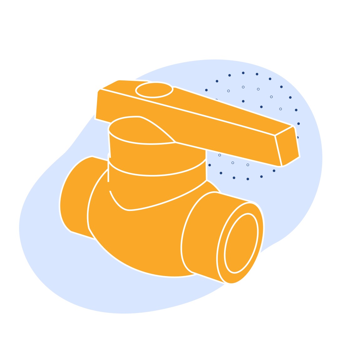 Кран полипропиленовый шаровый Ду 20 мм