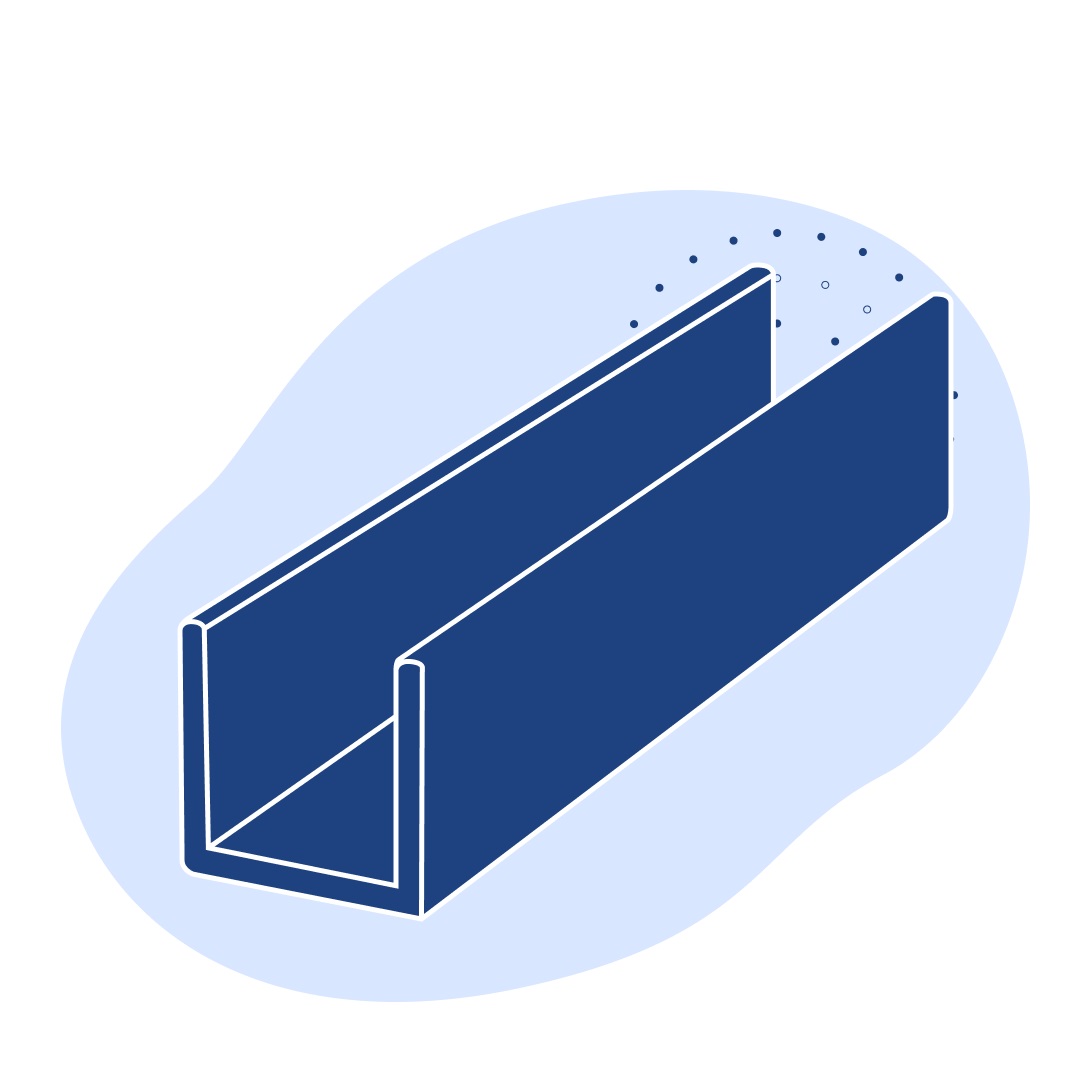 Алюминиевый швеллер 10x20x2x6000 мм В95 ГОСТ 8617-2018