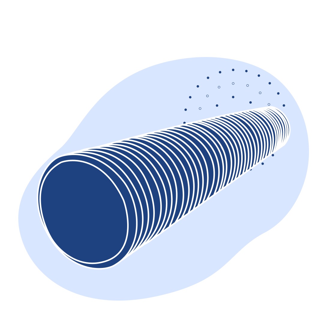 Дренажная труба гофрированная в фильтре кокосовая койра 200 мм